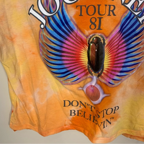 Journey Graphic Vintage Inspired Tye Dye Tour Don’t Stop Believin Cropped Tee - Picture 8 of 13